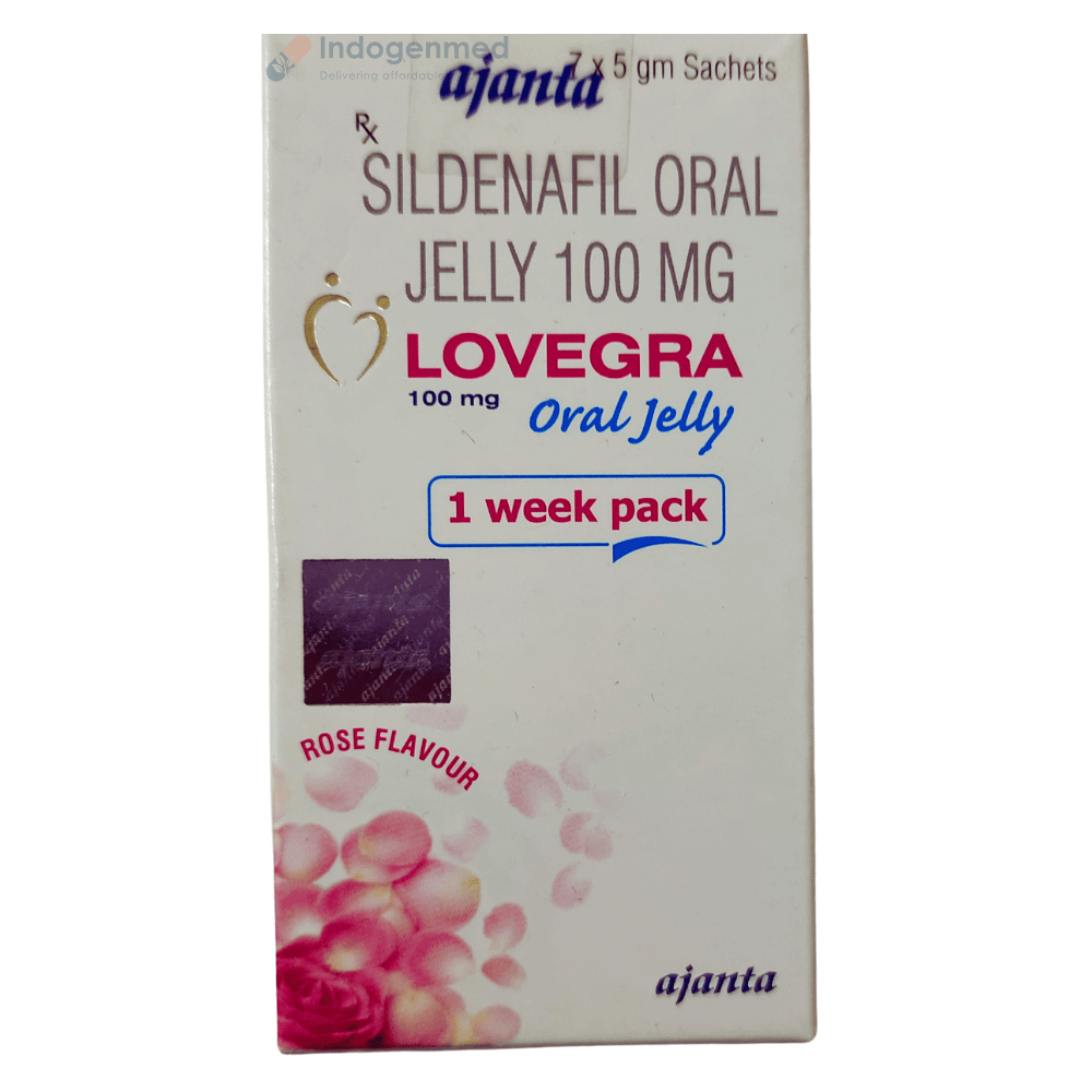 Lovegra Sildenafil Citrate 100mg Oral Jelly