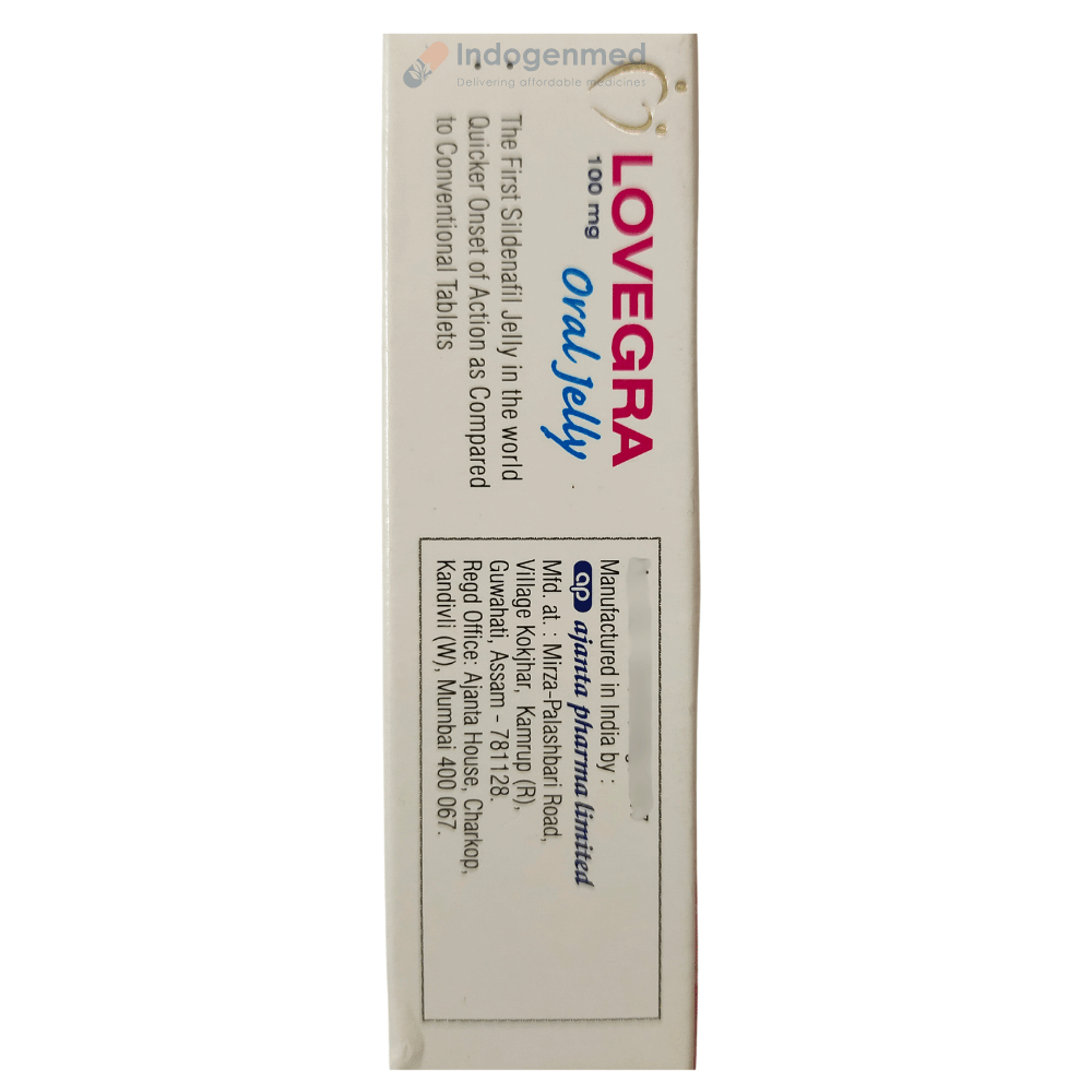 Lovegra Sildenafil Citrate 100mg Oral Jelly