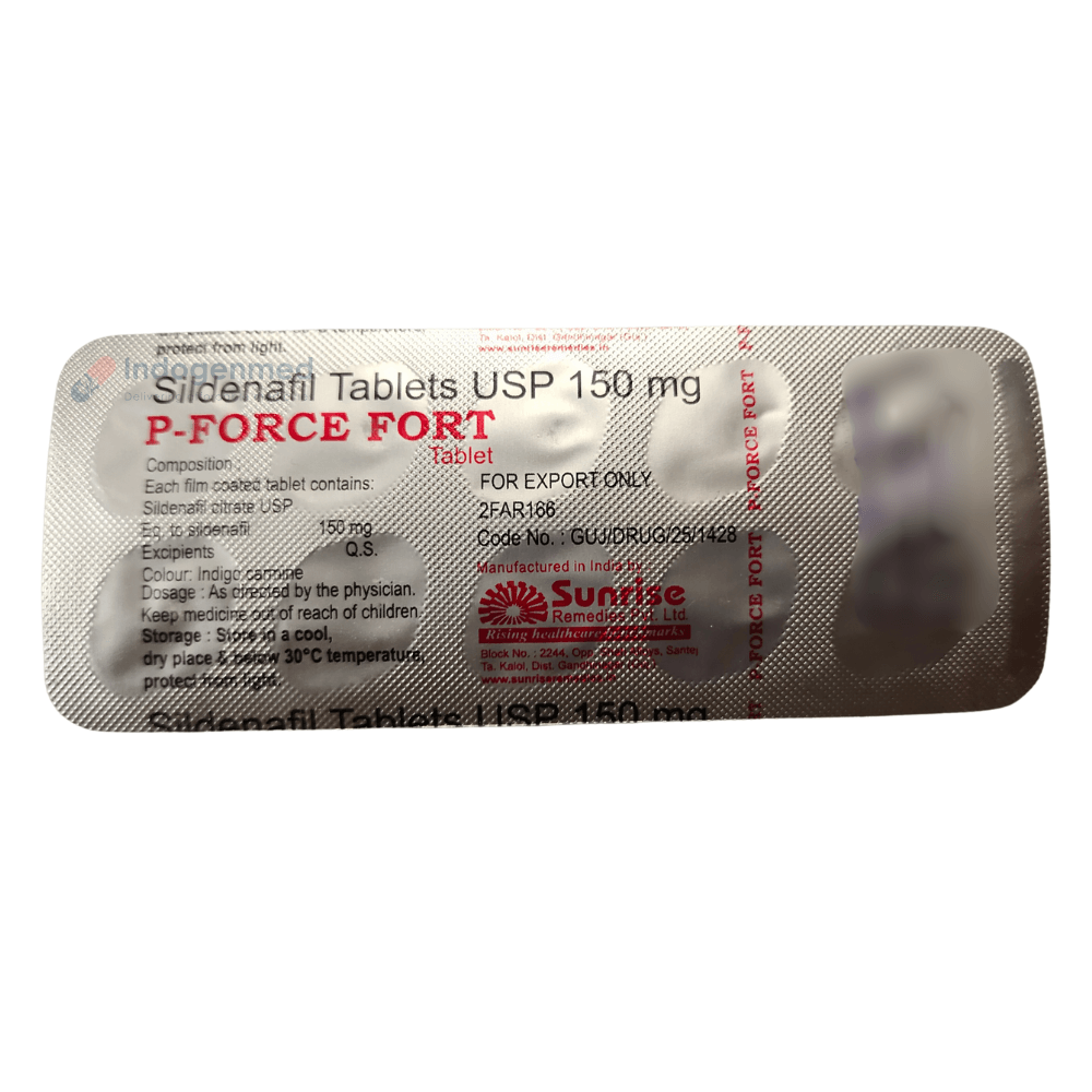 P Force Fort Sildenafil Citrate 150mg Tablets