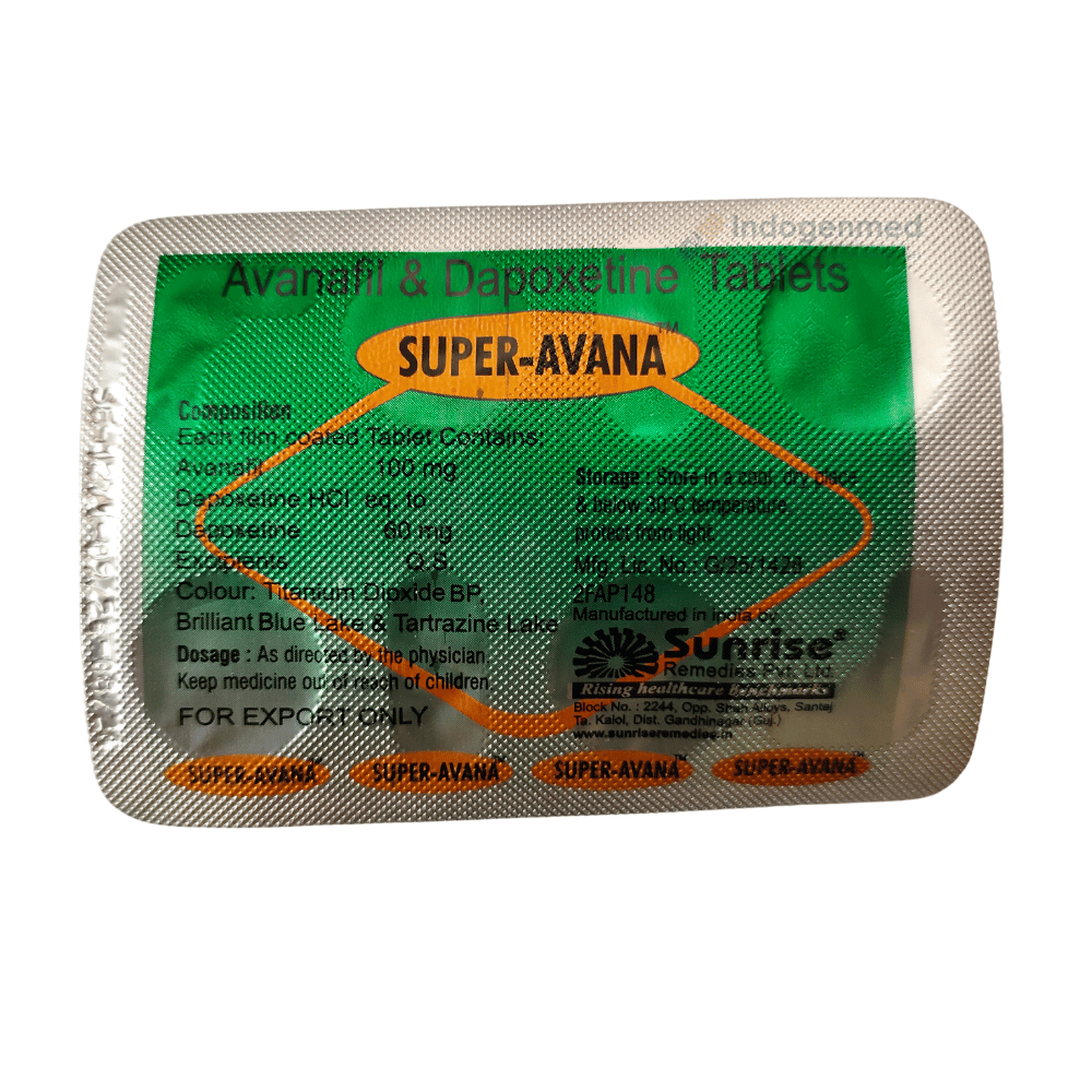 Super Avana 100mg/60mg Tablets