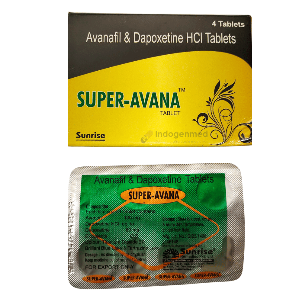 Super Avana 100mg/60mg Tablets
