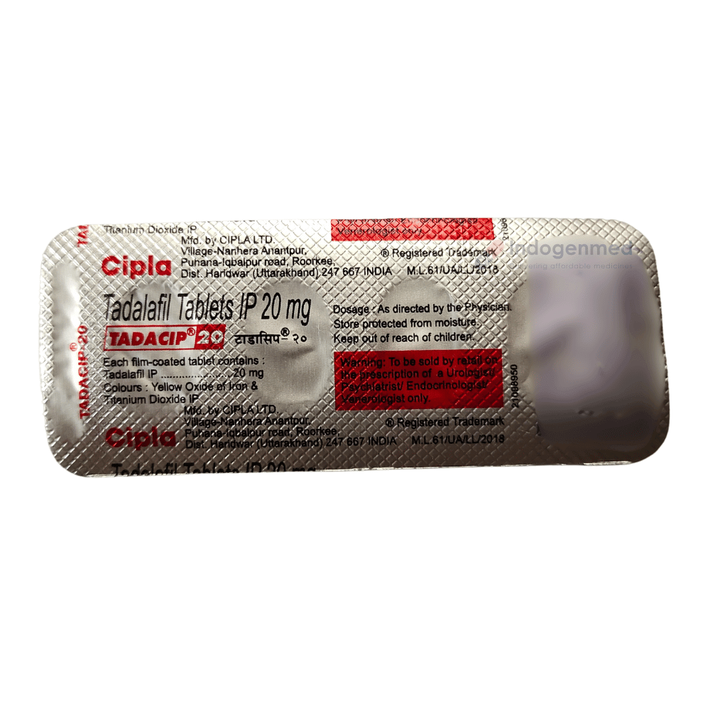 Tadacip 20mg Tablets