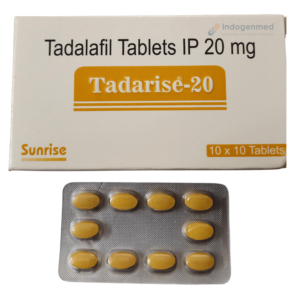 Tadarise Tadalafil 20mg Tablets