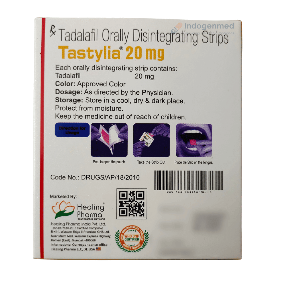 Tastylia 20mg Tadalafil Disintegrating Strip