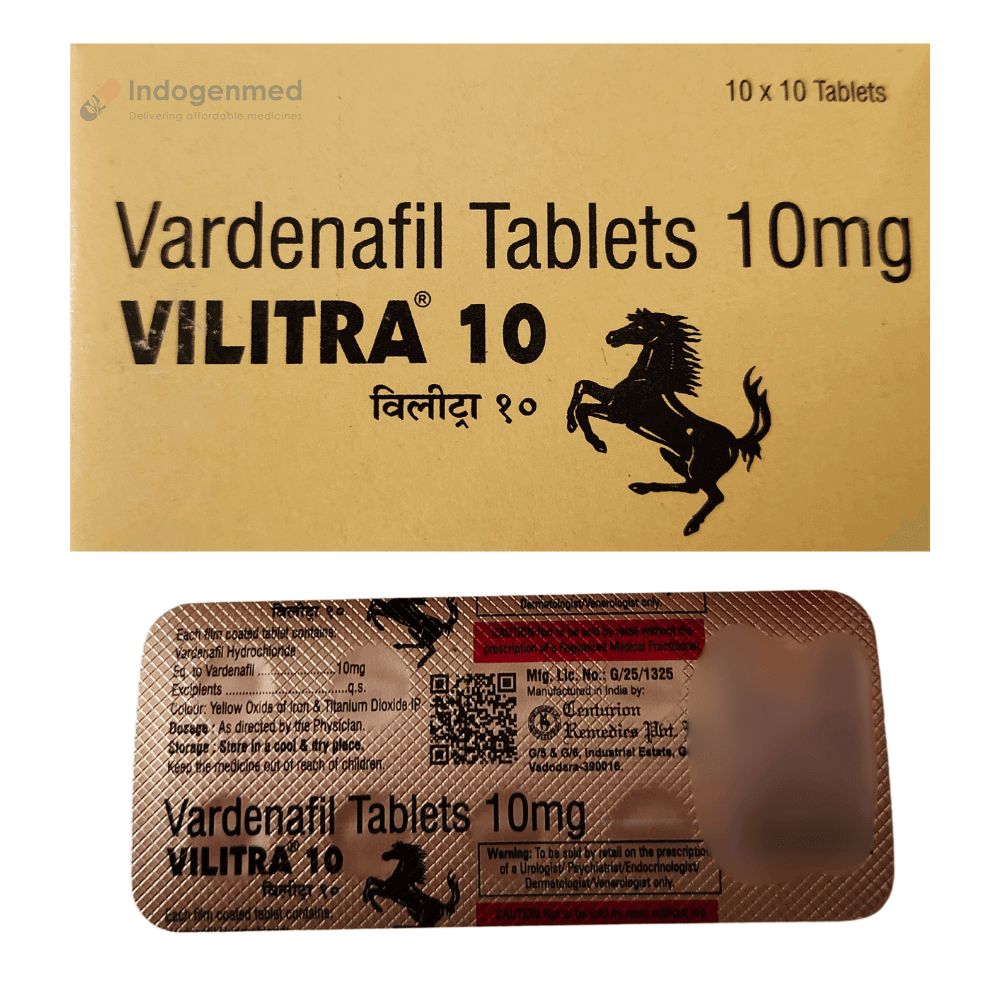 Vilitra Vardenafil 10mg Tablets