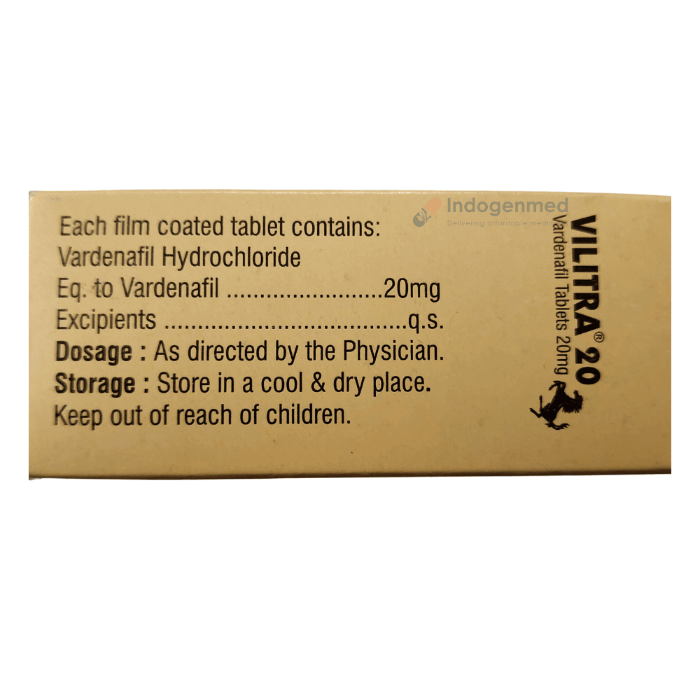 Vilitra Vardenafil 20mg Tablets