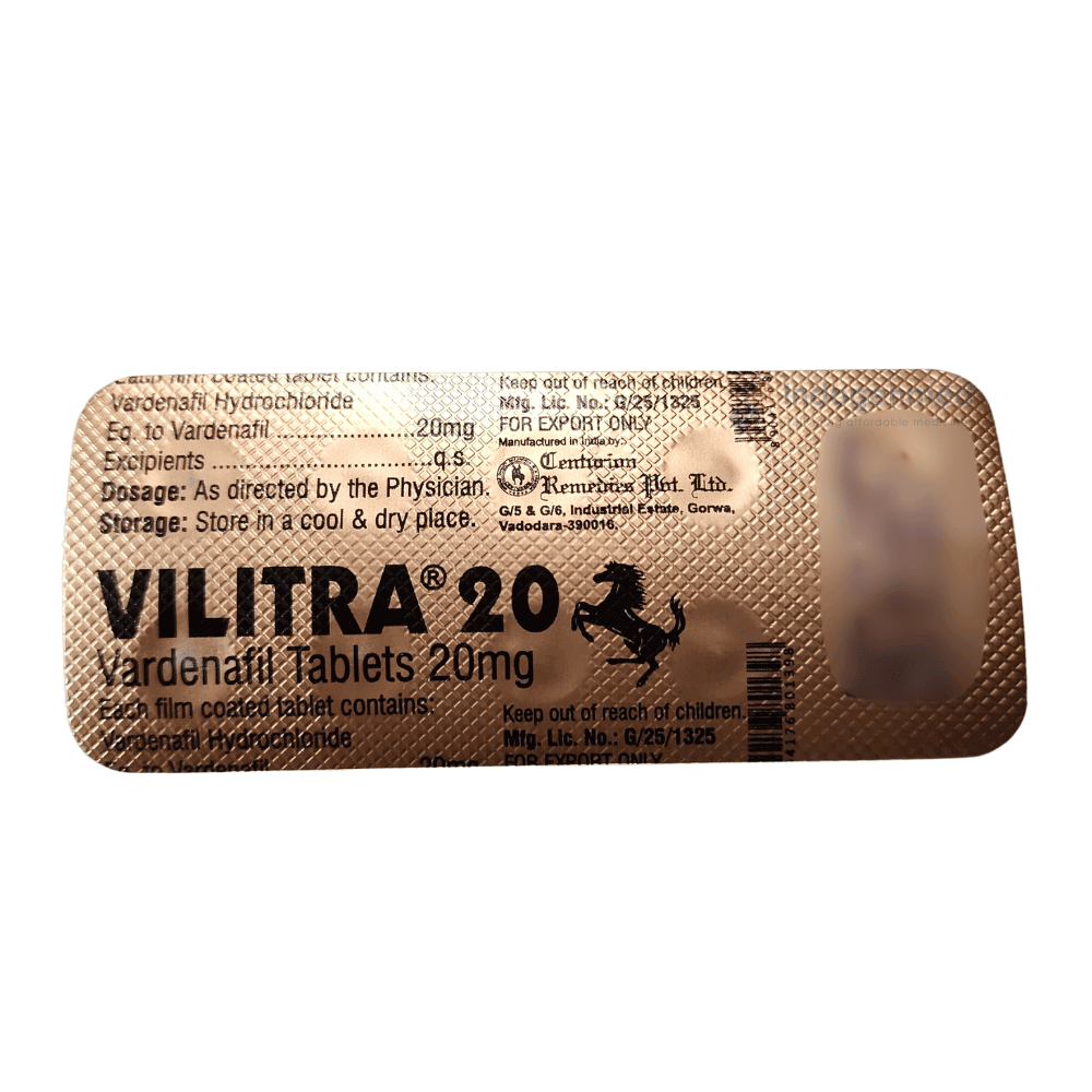 Vilitra Vardenafil 20mg Tablets