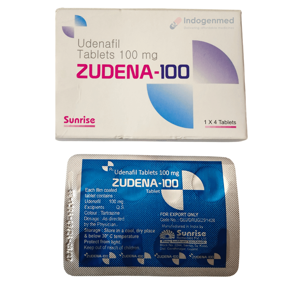 Zudena Udenafil 100mg Tablets