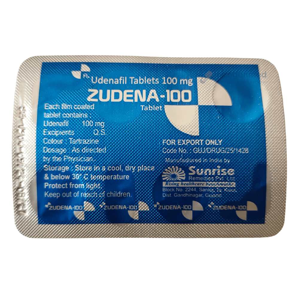 Zudena Udenafil 100mg Tablets