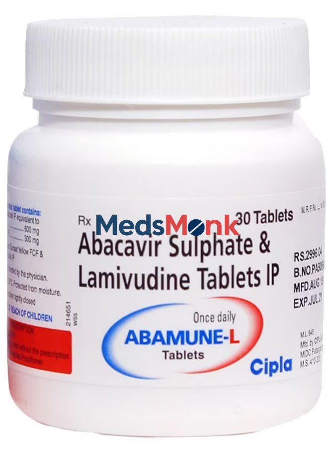 Abamune L Abacavir 600 Mg Lamivudine 300 Mg