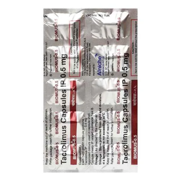 Biomus 0.5 Mg Capsule 1 Biomus 0.5 Mg Capsule (Tacrolimus)