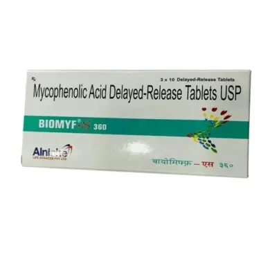 Biomyf S 360 Mg Tablet (Mycophenolate Mofetil)