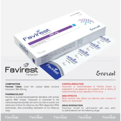 Favirest 200 Mg Tablets (Favipiravir)