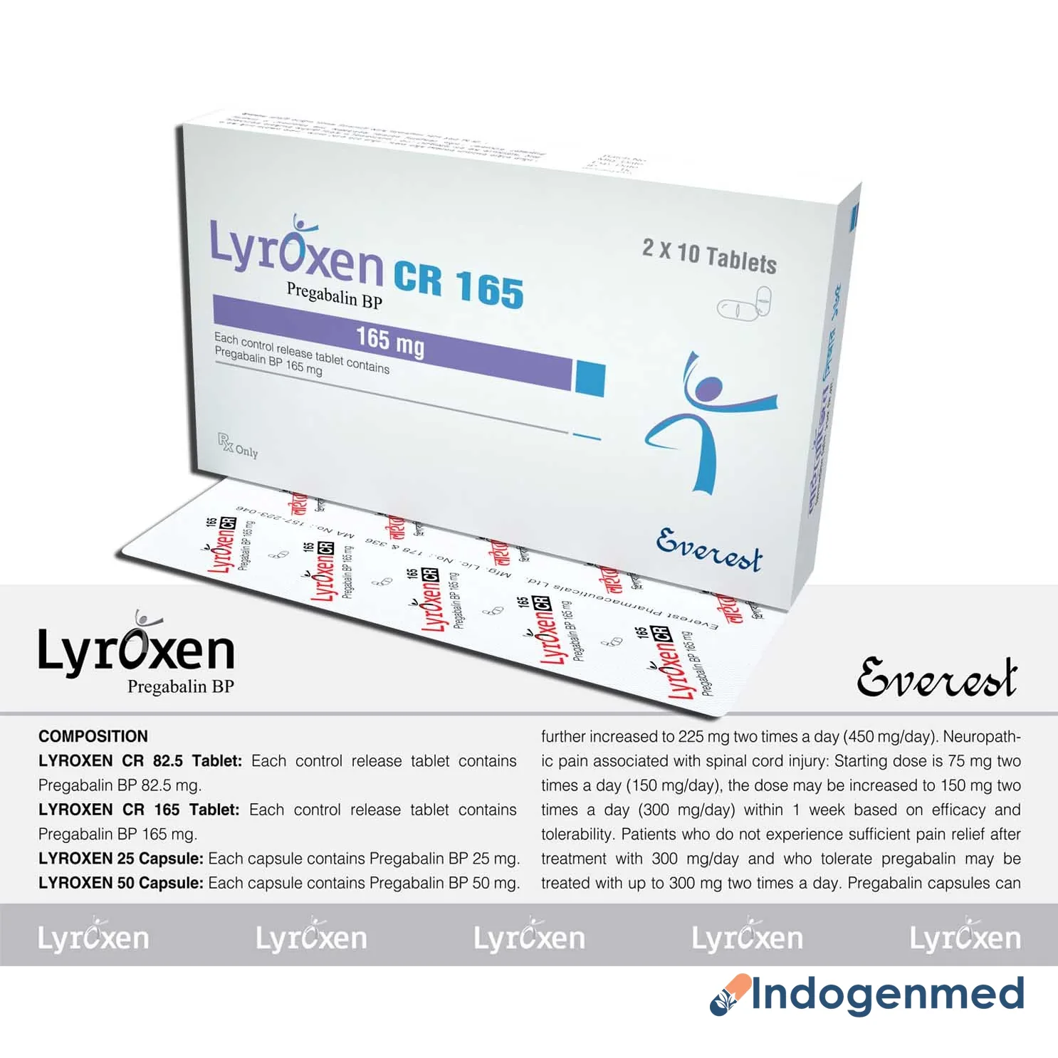 Lyroxen Cr 165 Mg Tablet 2 Lyroxen CR 165 Mg Tablet (Pregabalin)