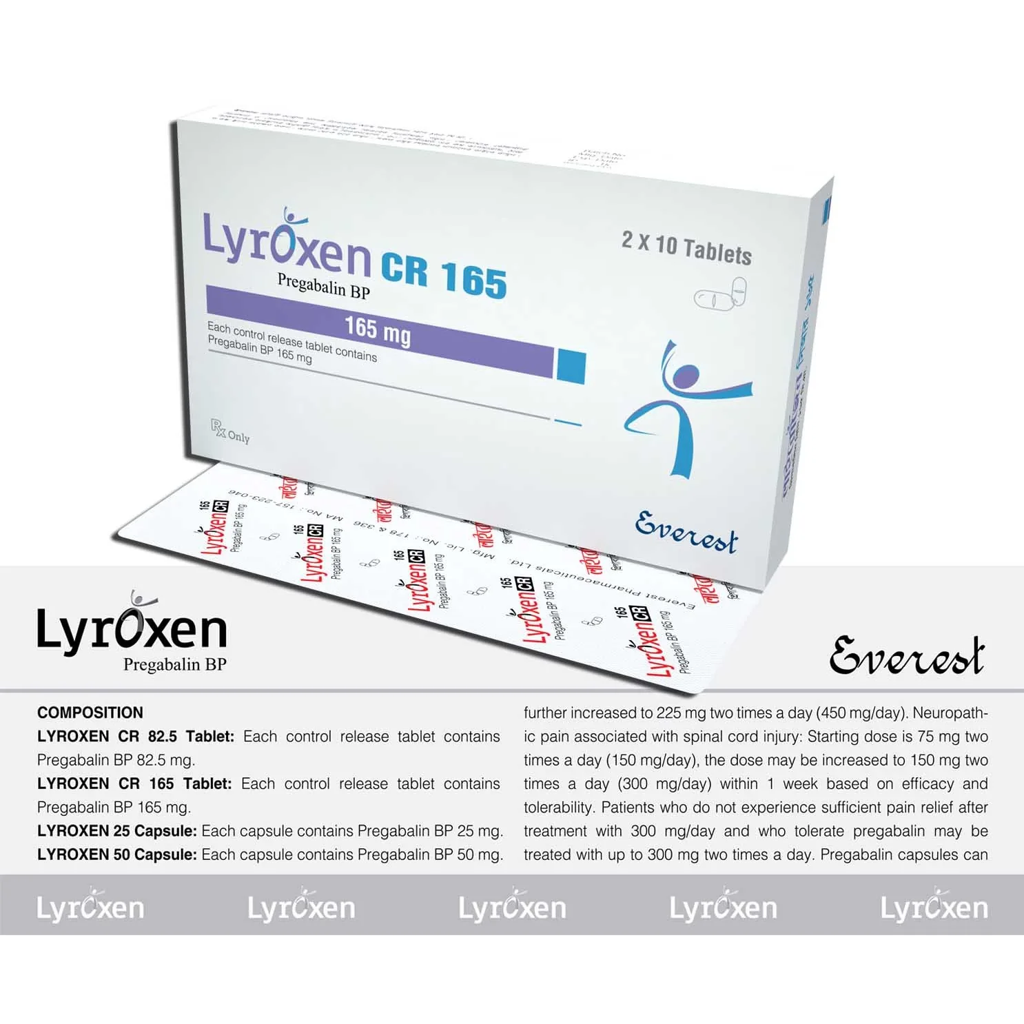 Lyroxen Cr 165 Mg Tablet 1 Lyroxen CR 165 Mg Tablet (Pregabalin)