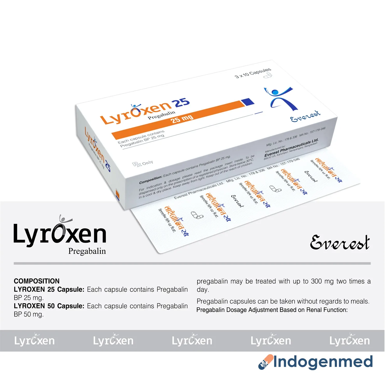 Lyroxen 25 Mg Capsules 2 Lyroxen 25 Mg Capsules (Pregabalin)