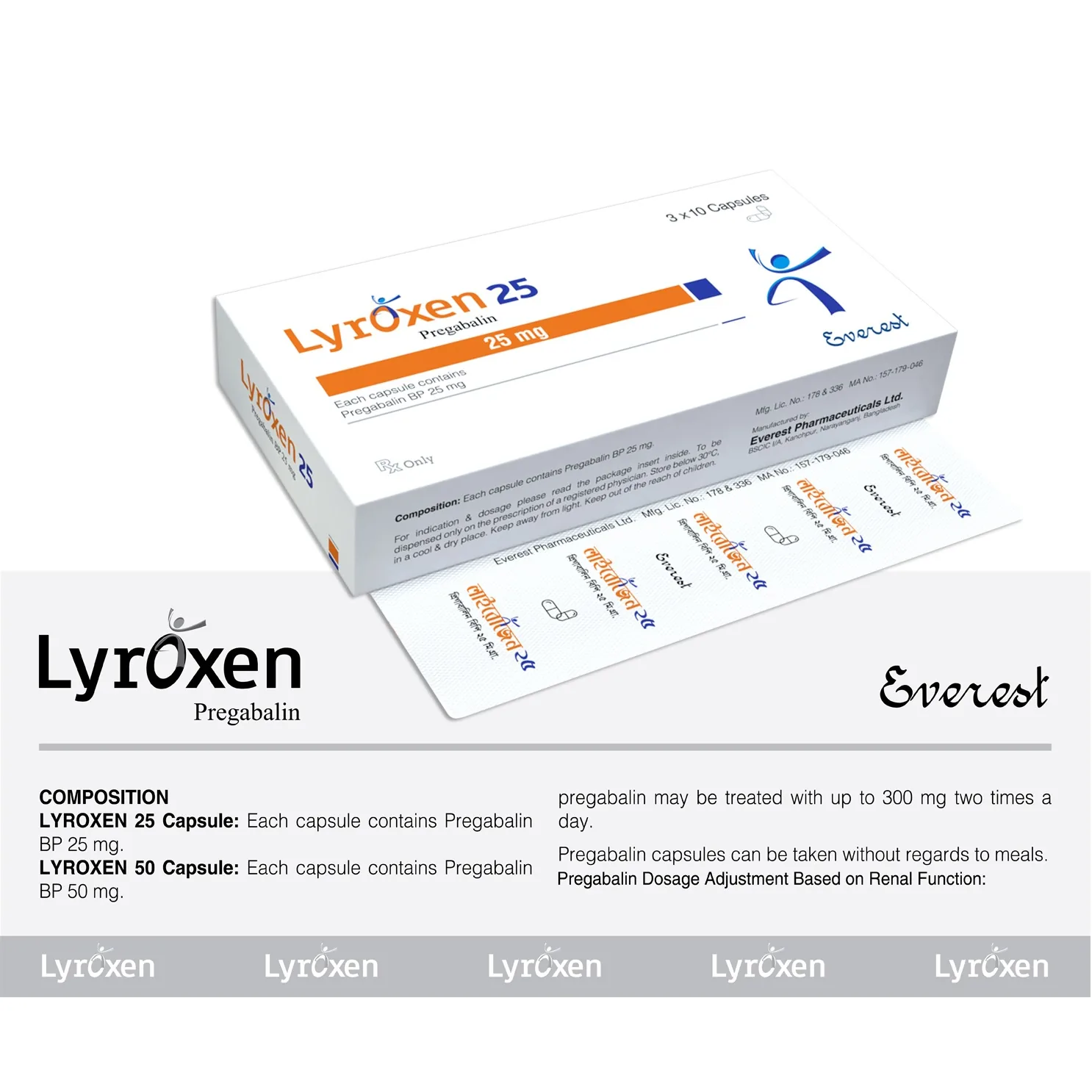 Lyroxen 25 Mg Capsules 1 Lyroxen 25 Mg Capsules (Pregabalin)