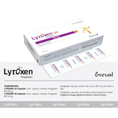 Lyroxen 50 Mg Capsules (Pregabalin)