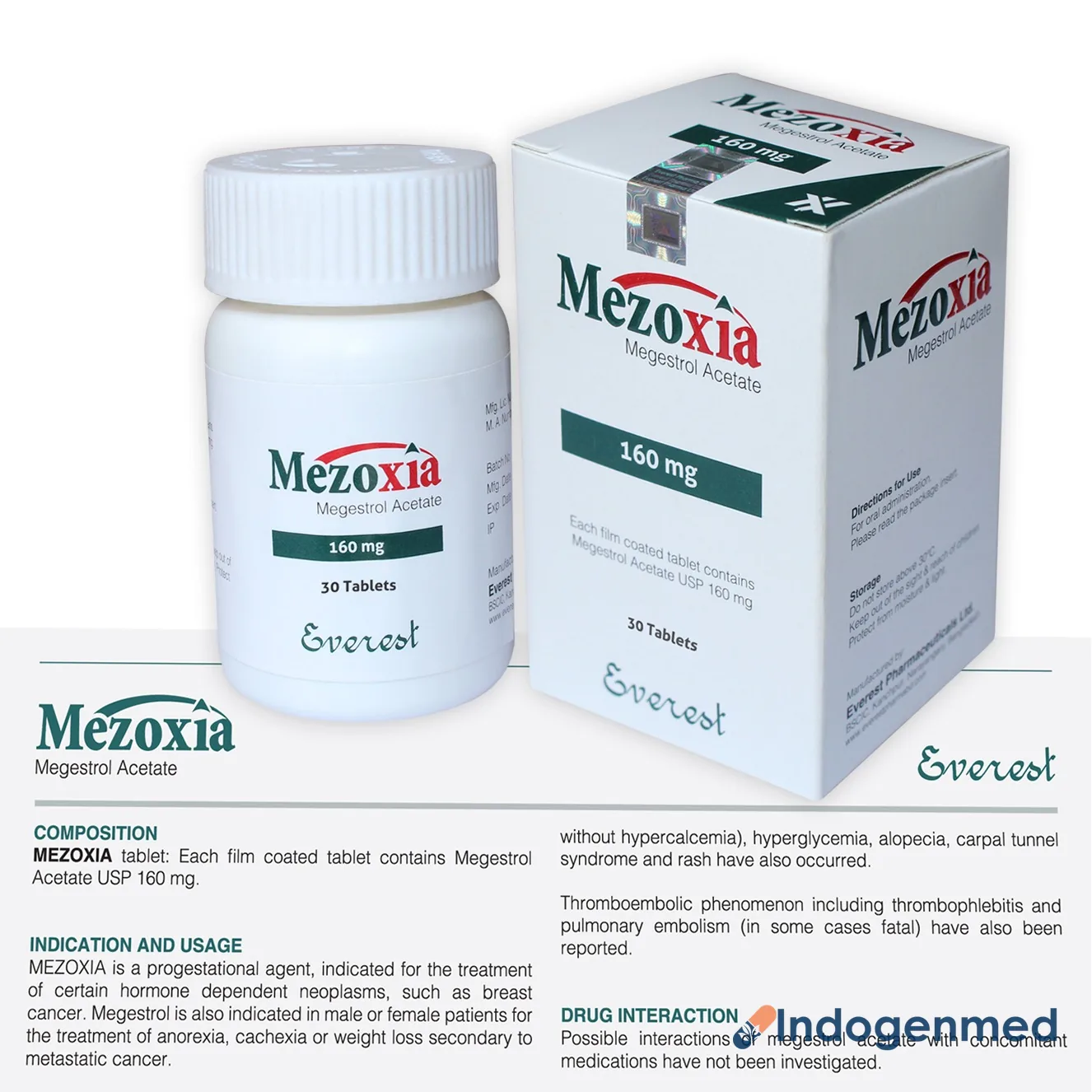 Mezoxia 160 Mg Tablets 2 Mezoxia 160 Mg Tablets (Megestrol Acetate)
