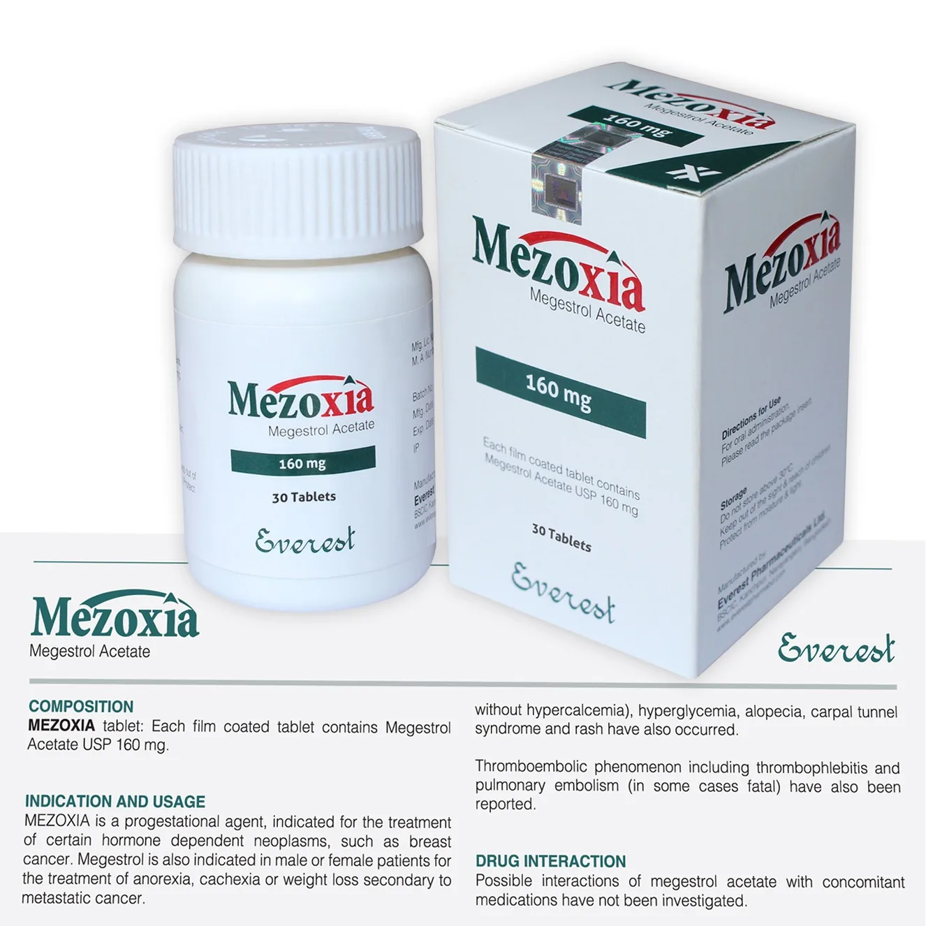 Mezoxia 160 Mg Tablets 1 Mezoxia 160 Mg Tablets (Megestrol Acetate)