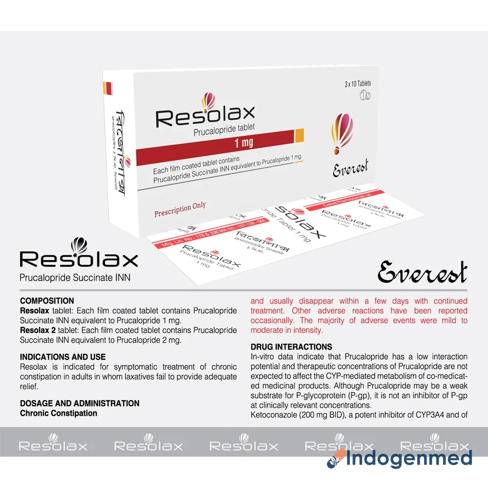Resolax 1 Mg Tablet 4 Resolax 1 Mg Tablet (Prucalopride)