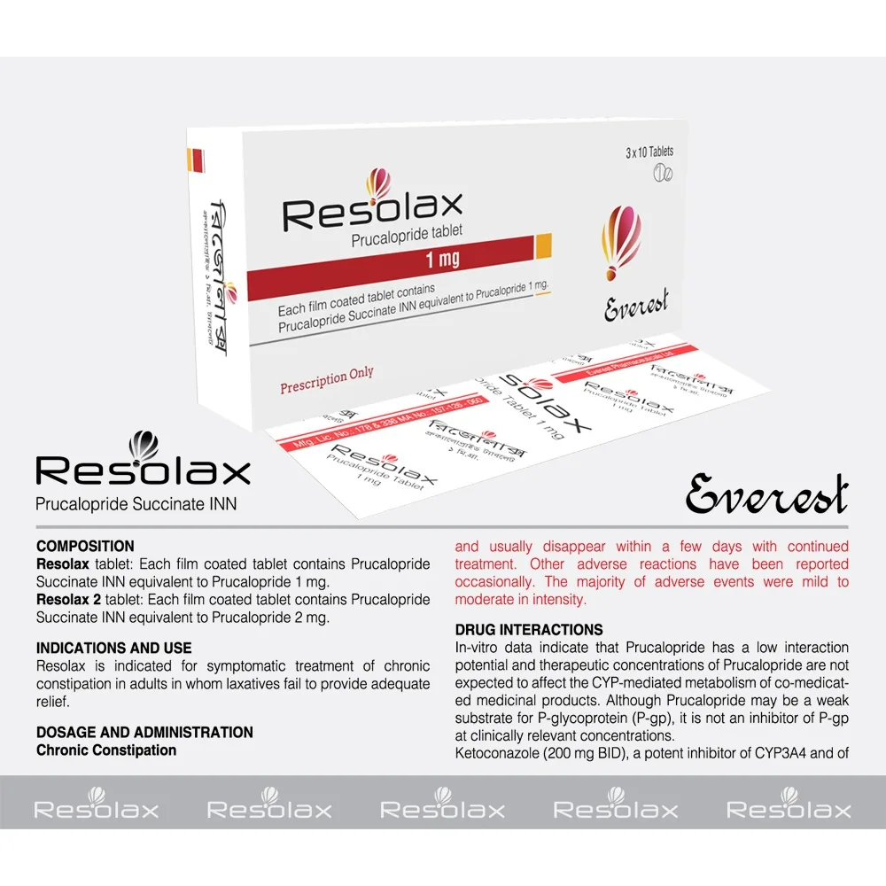 Resolax 1 Mg Tablet 1 Resolax 1 Mg Tablet (Prucalopride)