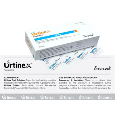 Urtinex 10 Mg Tablets (Rupatadine)