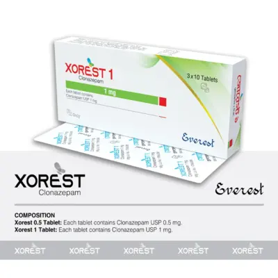 Xorest 1 Mg Tablet (Clonazepam)