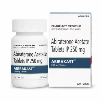 Abirakast 250 Mg Tablet — Abiraterone | Aprazer Healthcare