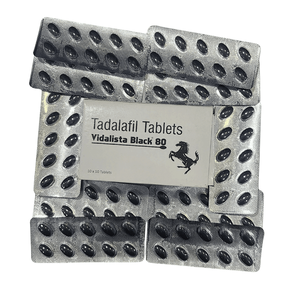 Таблетки Видалиста 80 Мг 4 Vidalista Black 80 Mg Tablets