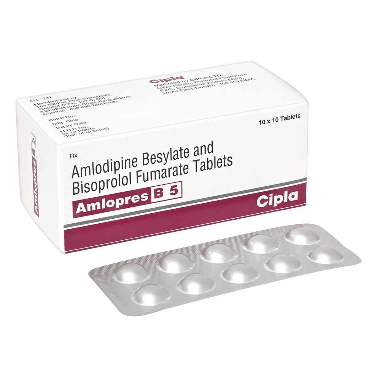 Amlopres 10 Mg Tablets 1 Amlopres 10 Mg Tablets (Amlodipine)