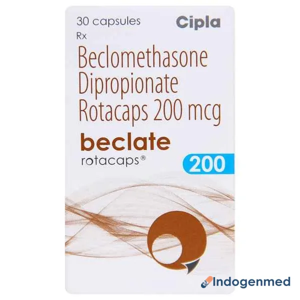 Beclate 200 Rotacaps 30 2 Beclate 200 Rotacaps 30 (Beclometasone)