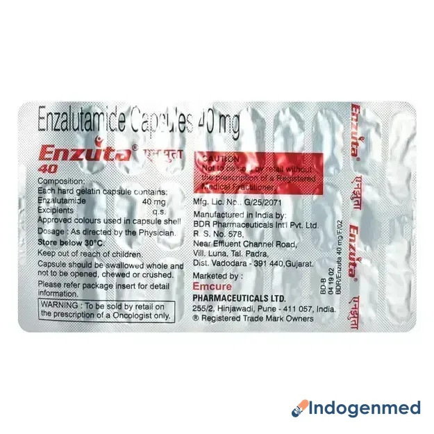 Enzuta 40 Mg Capsule 3 Enzuta 40 Mg Capsule (Enzalutamide)