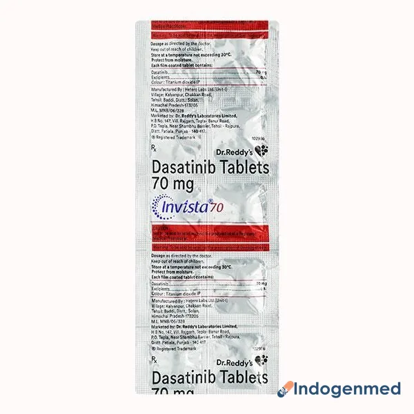 Invista 70 Mg Tablet 2 Invista 70 Mg Tablet (Dasatinib)