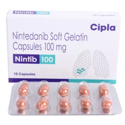 Nintib 100 Mg Capsule (Nintedanib)