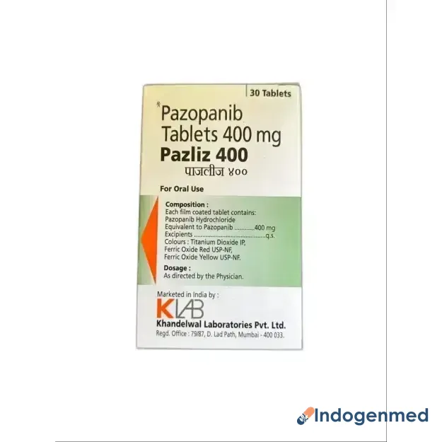 Pazliz 400 Mg Tablet 2 Pazliz 400 Mg Tablet (Pazopanib)