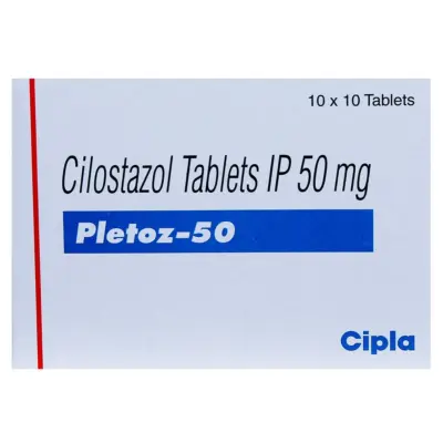 Pletoz 50 Mg Tablet (Cilostazol)