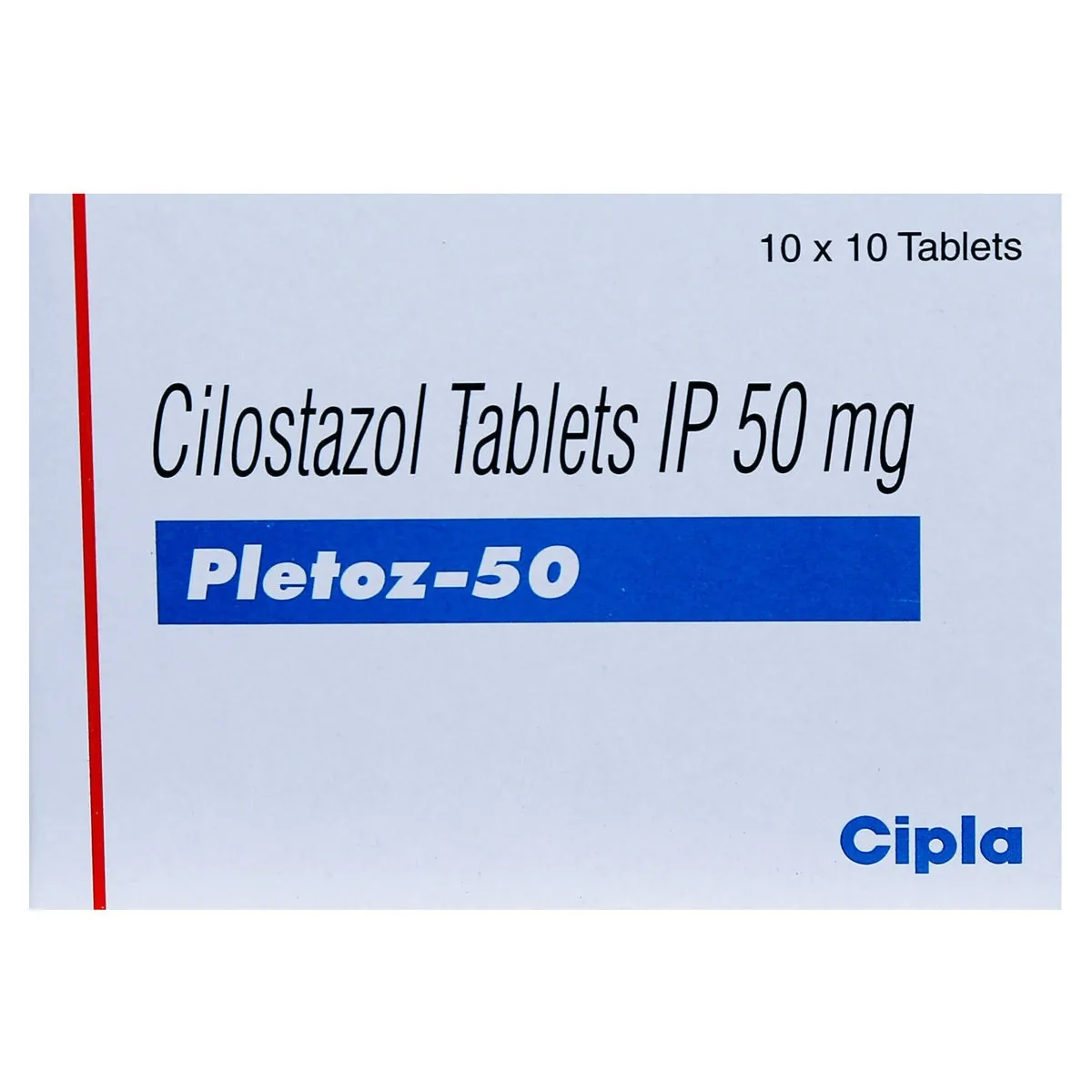 Pletoz 50 Mg Tablet 1 Pletoz 50 Mg Tablet (Cilostazol)