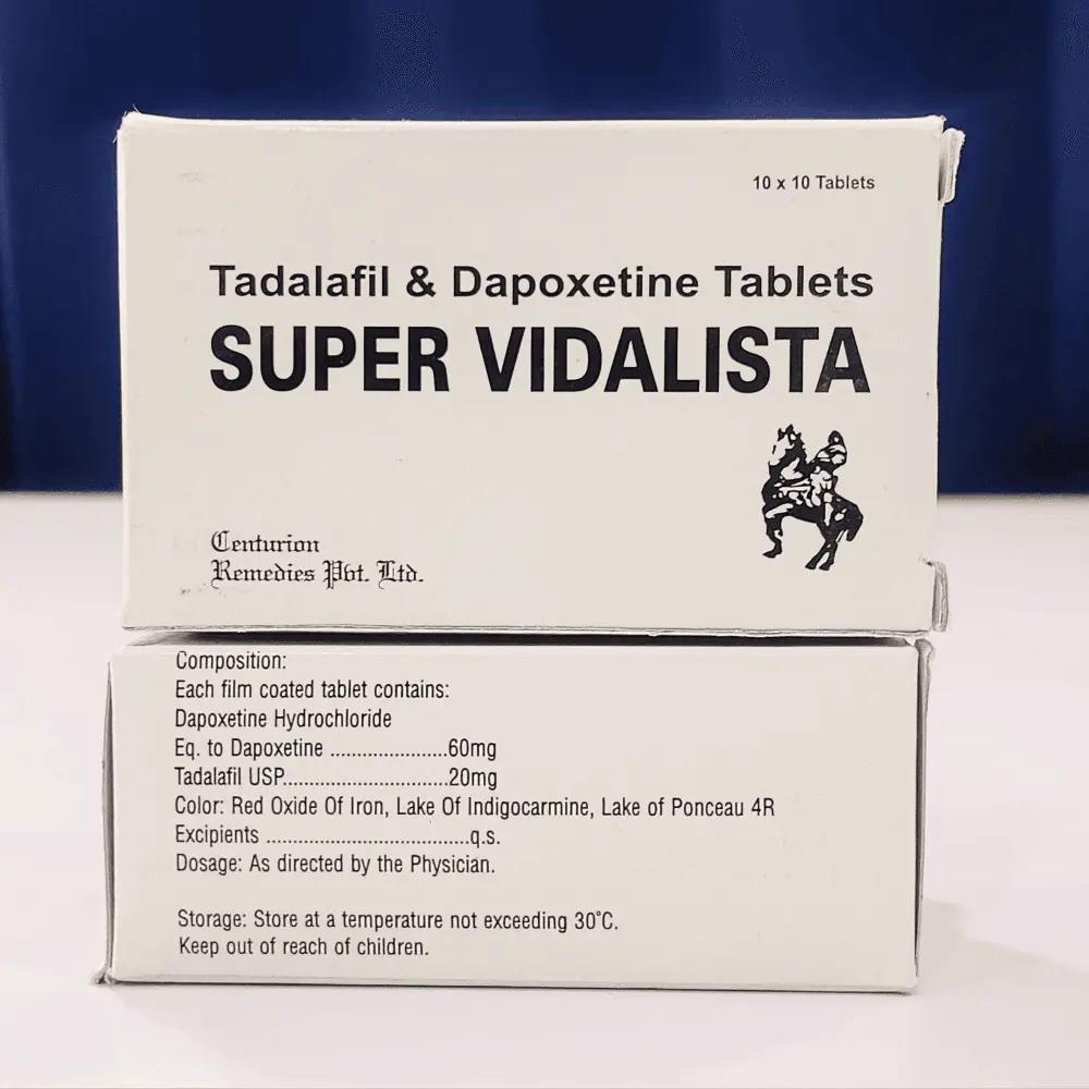 Super Vidalista Tablets 4 Super Vidalista Tablets (Dapoxetine, Tadalafil)