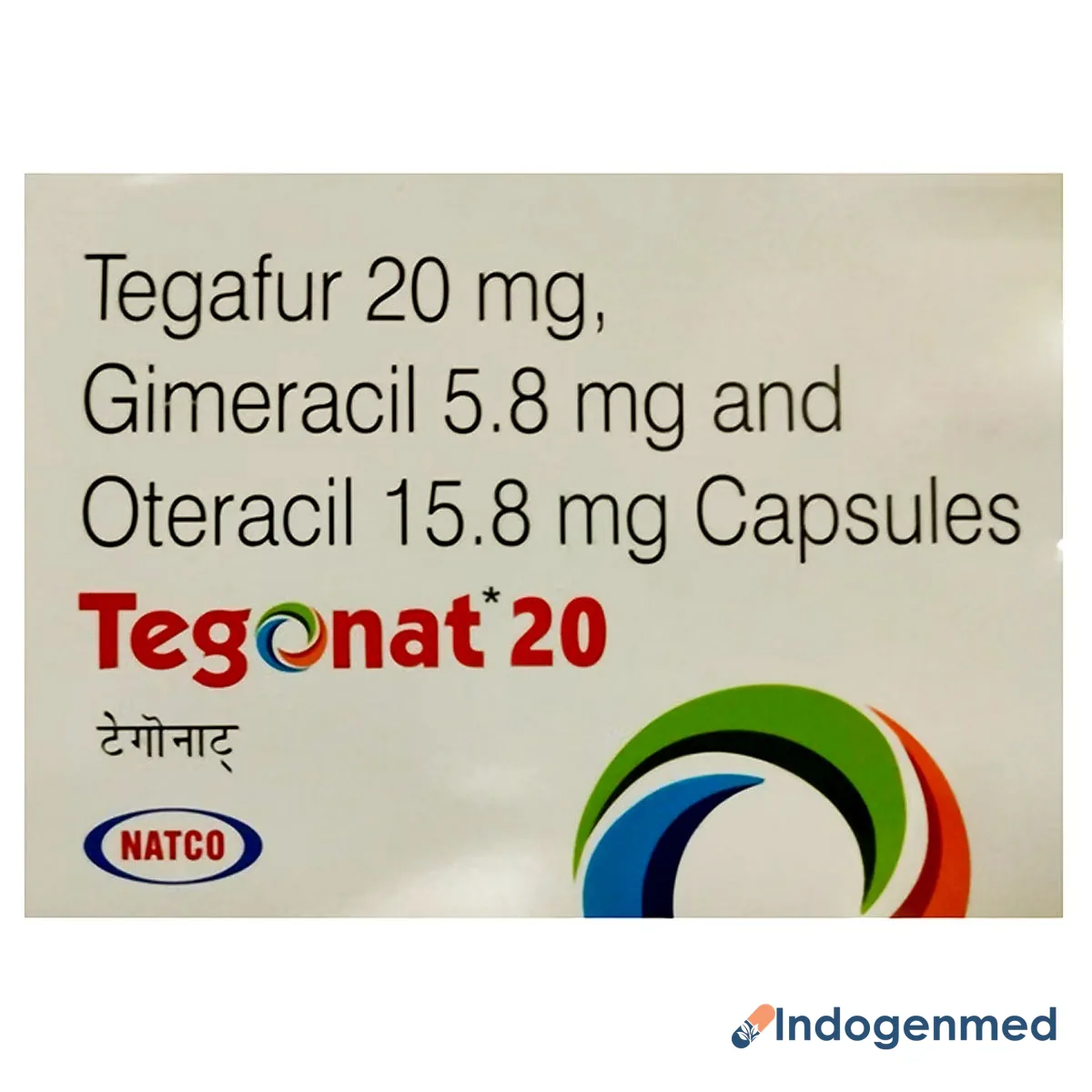 Tegonat 20 Mg Capsule 2 Tegonat 20 Mg Capsule (Gimeracil/Oteracil/Tegafur)