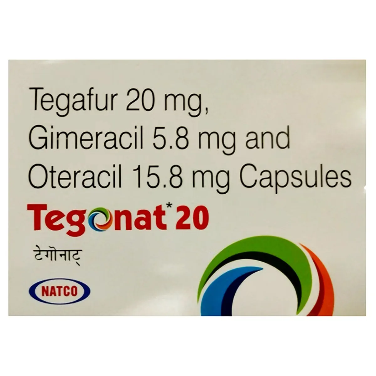 Tegonat 20 Mg Capsule 1 Tegonat 20 Mg Capsule (Gimeracil/Oteracil/Tegafur)