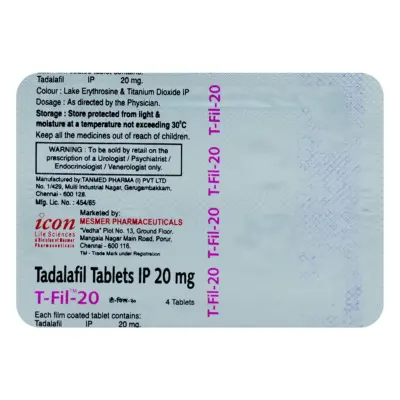 Tfil 20 Mg Tablet 4 (Tadalafil)