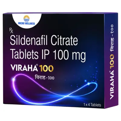 Viraha 100 Mg Tablet 4 (Sildenafil Citrate)