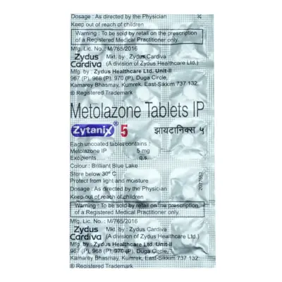 Zytanix 5 Tablet 10 (Metolazone)