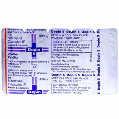 Depin 5 Mg Tablets (Nifedipine)