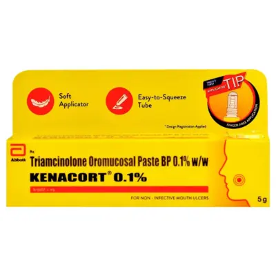 Kenacort 0.1 % 5 Gm Cream (Triamcinolone Acetonide)