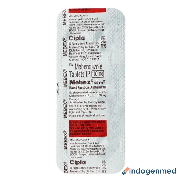 Mebex 100 Mg Tablets 2 Mebex 100 Mg Tablets (Mebendazole)
