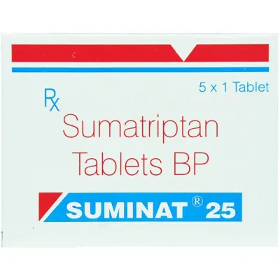Suminat 25 Mg Tablets (Sumatriptan)