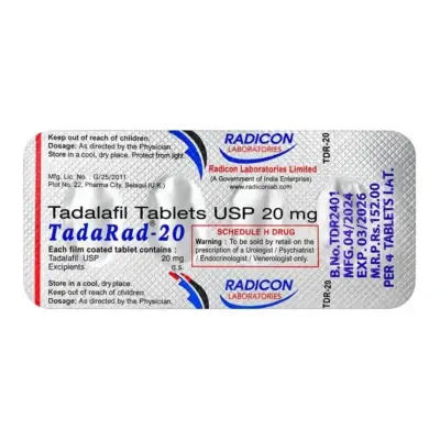 Tadarad 20 Mg Tablets (Tadalafil)
