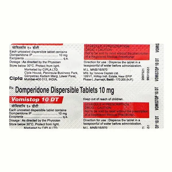 Vomistop 10 Mg Tablets 1 Vomistop 10 Mg Tablets (Domperidone)